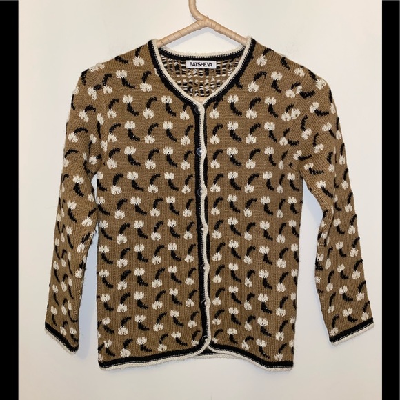 NWOT Batsheva Tulip intarsia alpaca cardigan - Picture 9 of 10